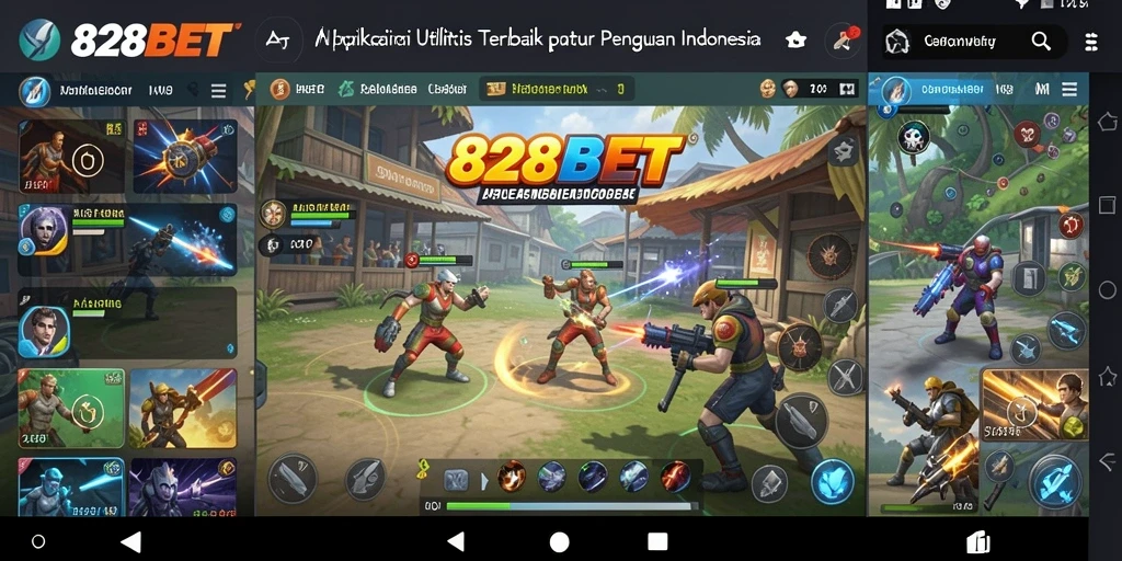 Tampilan aplikasi 828BET yang modern dan fungsional.