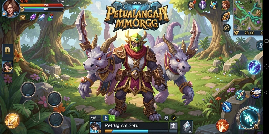 Tampilan seru gameplay MMORPG di 9N9N.