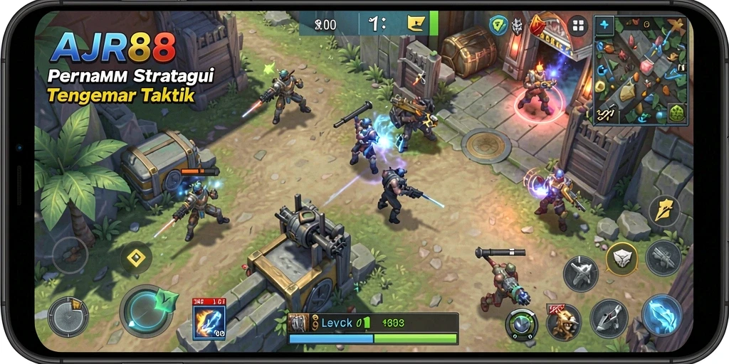 Tampilan gameplay AJR88 yang intens dan strategis.