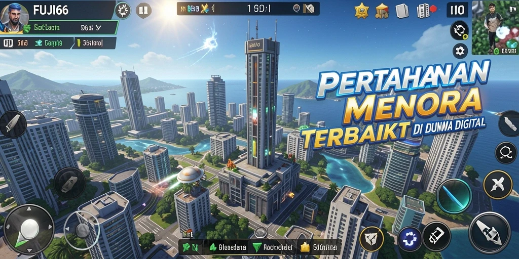 Tangkapan layar dari gameplay epik Tower Defense FUJI66.