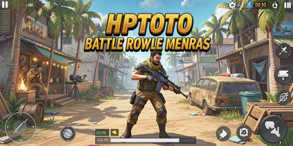 Screenshot HPTOTO menampilkan serunya pertempuran di arena Battle Royale.