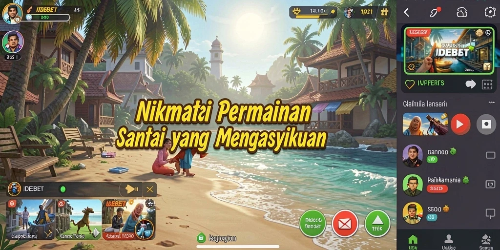 Screenshot IDEBET yang menunjukkan gameplay menarik dan santai.