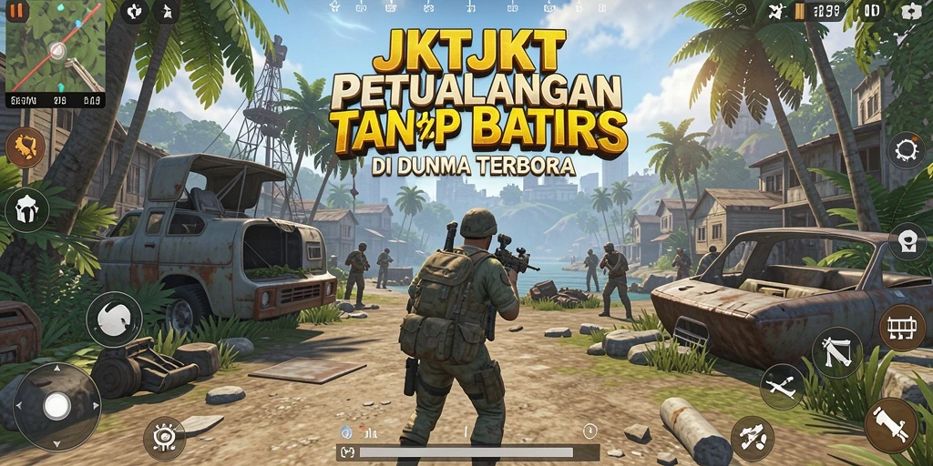 Tampilan gameplay JKTJKT menampilkan petualangan seru di dunia terbuka.
