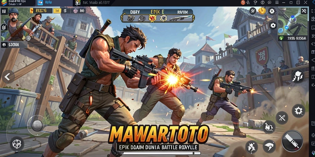 Screenshot gameplay MAWARTOTO dengan aksi Battle Royale yang mendebarkan.