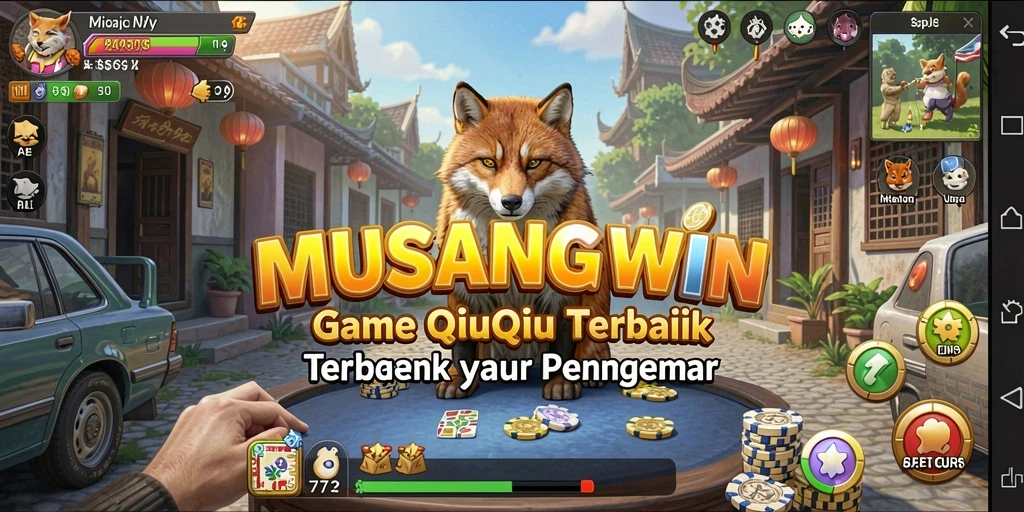 Tampilan gameplay seru dari MUSANGWIN saat bermain QiuQiu.
