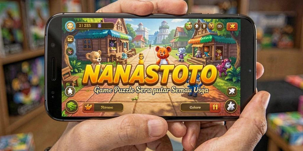 Gameplay NANASTOTO yang penuh warna dan menantang.
