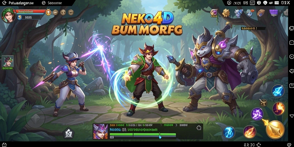 Tampilan gameplay seru dalam dunia NEKO4D MMORPG.