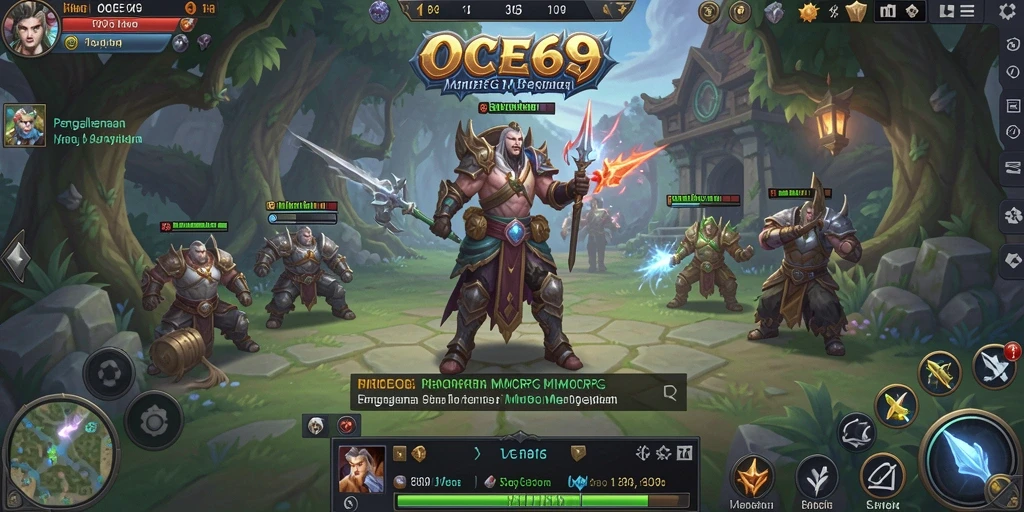 Tampilan gameplay MMORPG OCE69 yang menakjubkan dan penuh aksi.