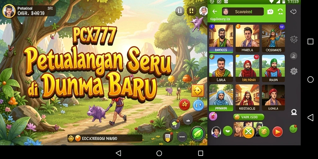 Gameplay menarik dan beragam misi petualangan di PCX777.