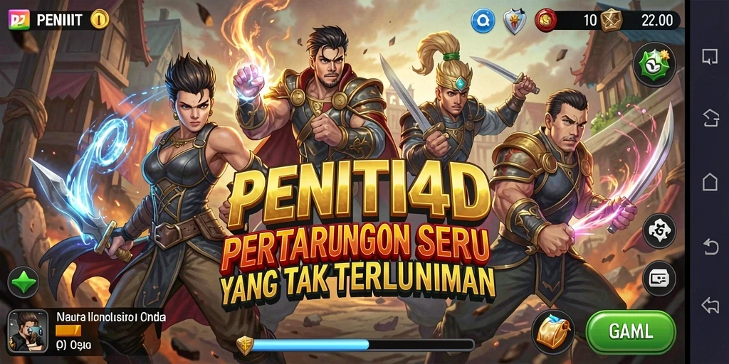 Gameplay seru dari PENITI4D menampilkan aksi pertarungan yang intens.