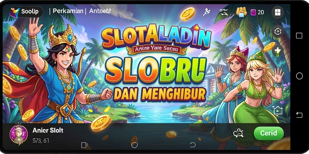 Tampilan gameplay SLOTALADIN dengan karakter Anime yang menarik.