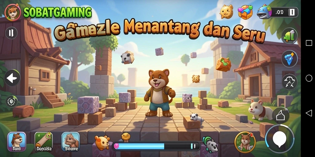Tampilan gameplay seru dan menantang dalam SOBATGAMING.