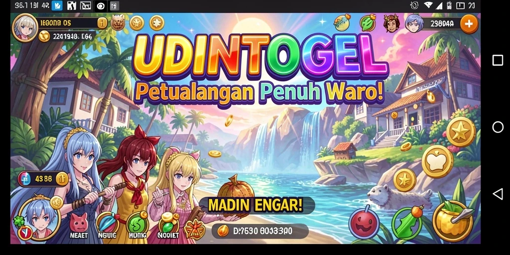 Tampilan menarik dari gameplay UDINTOGEL yang penuh warna.